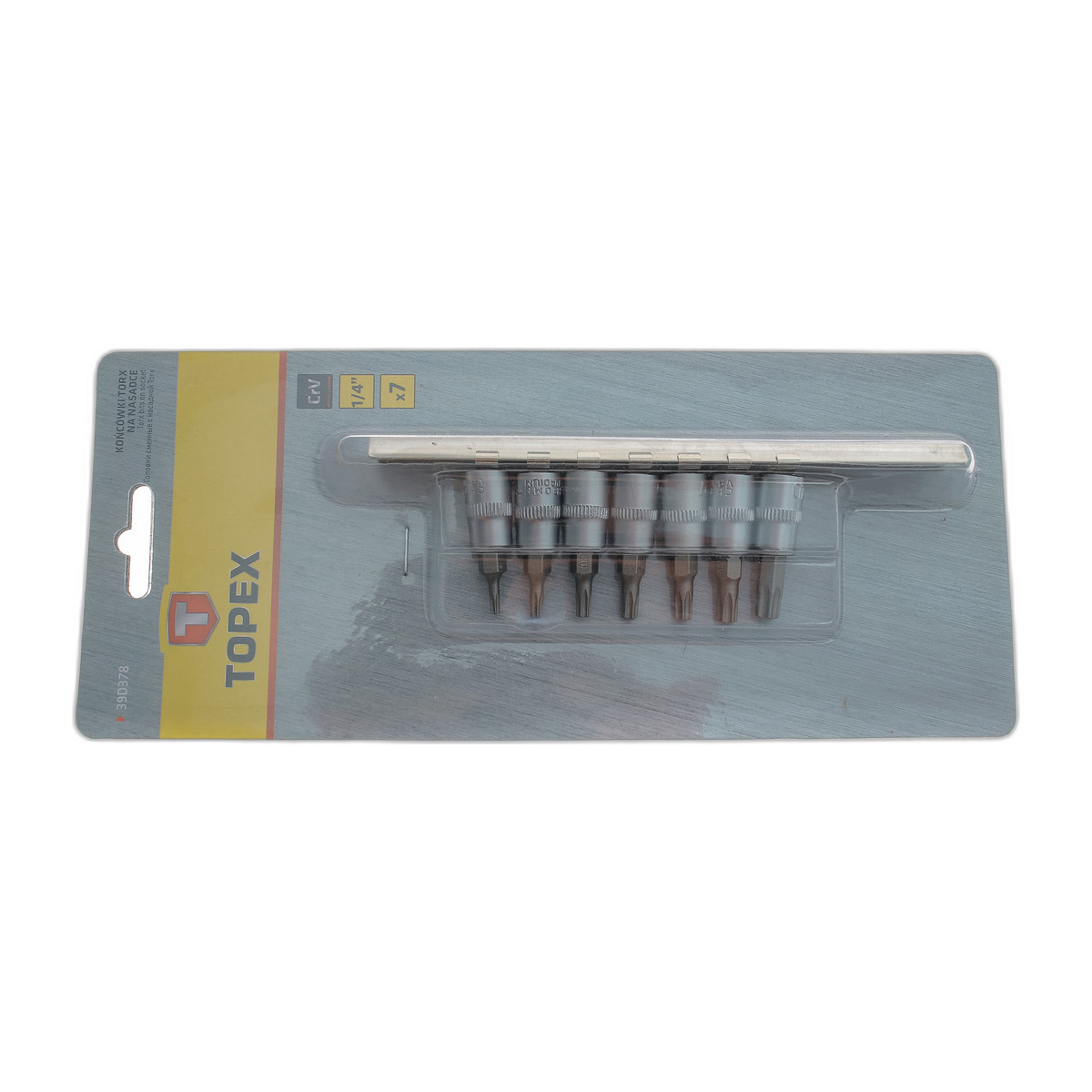 Набір головок 1/4" зі вставками Torx 7 од. TOPEX