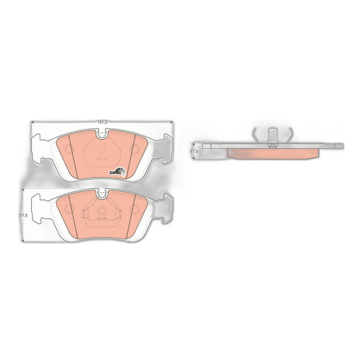 Комплект гальмівних колодок передн , BENTLEY BROOKLANDS, BMW 3 (E36), Z3 (E36) 1.8-6.7 10.92-08.00