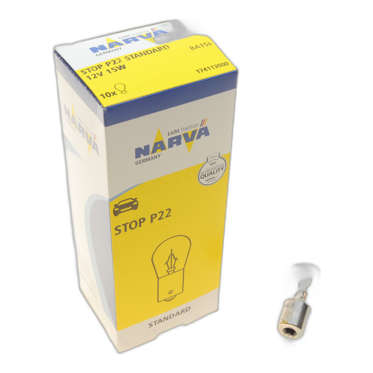 Автолампа P15W 12V 15W BA15s Стандарт Narva