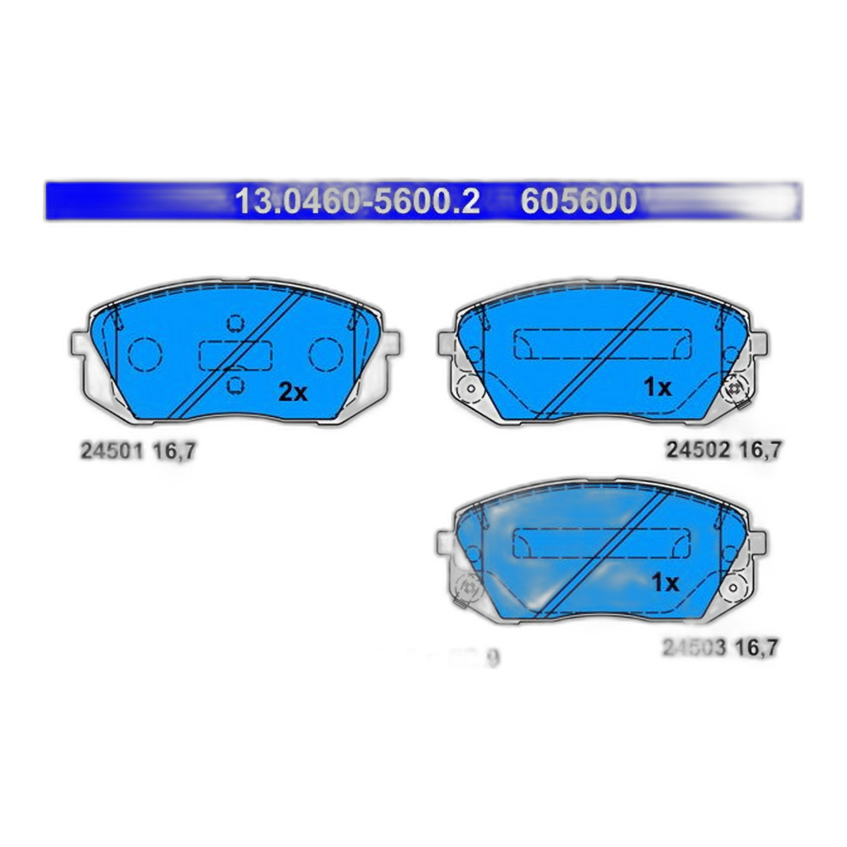 Комплект гальмівних колодок передн , HYUNDAI I40 I, I40 I CW, IX35, SONATA VII, TUCSON, KIA CADENZA I, CADENZA II, CARENS III, OPTIMA, SOUL II, SPORTAGE II, SPORTAGE III 1.6-Electric 09.04-