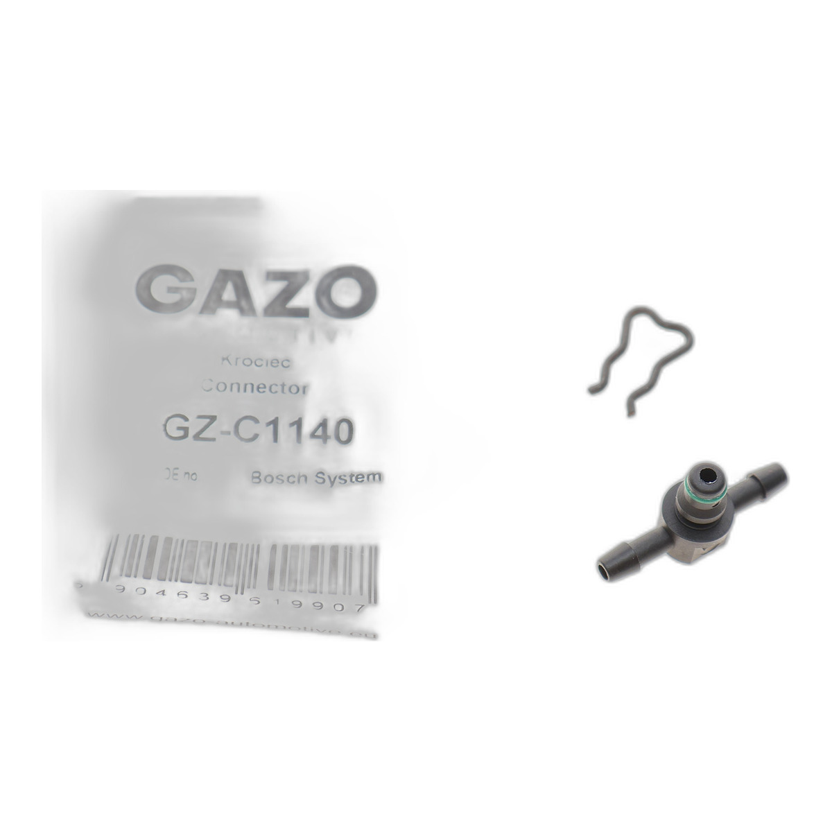 Штуцер шланга зливу Т-подібний (пласт.) (Bosch) (із захистом) GAZO