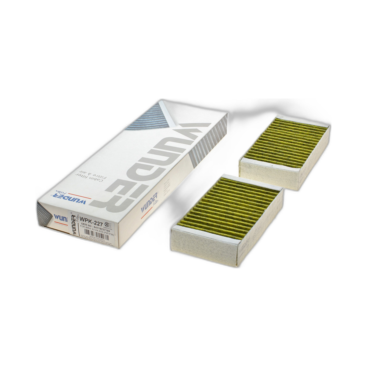 Фільтр салону BMW X3 (F25)/X4 (F26) 2.0/3.0D 10-18 (вугільний) Wunder Filter