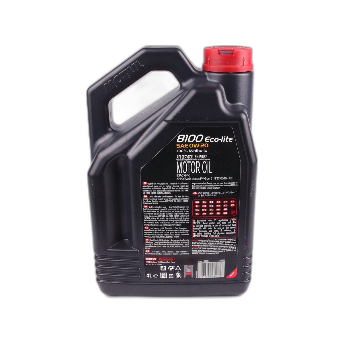 Олива 0W20 ECO-lite SAE 8100 (4L) GM dexos1 GEN3(108535) Motul