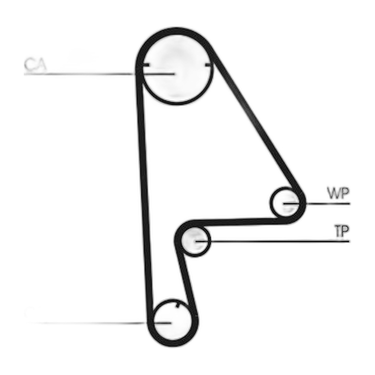 Комплект ГРМ (ремінь + ролик) HONDA CIVIC V, CIVIC VI, HR-V, ROVER 400 II 1.4-1.6 10.91-