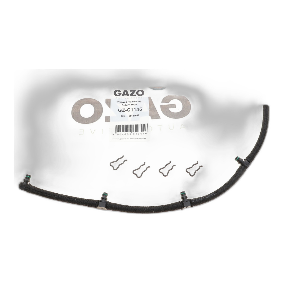 Шланг зливний Opel Astra H/Combo/Corsa D/Fiat Doblo 1.3D 05- (к-кт) GAZO