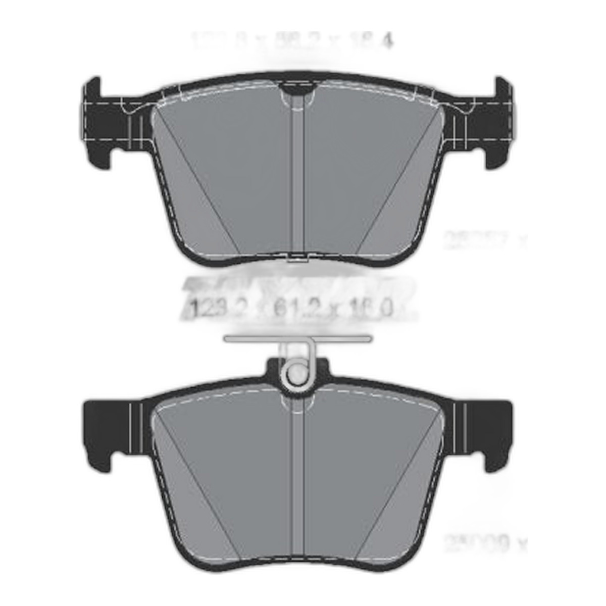 Комплект гальмівних колодок задн , AUDI A3, Q2, Q3, TT, CUPRA ATECA, SEAT LEON, LEON SC, LEON ST, TARRACO, SKODA KODIAQ I, SUPERB III, VW ARTEON, ARTEON SHOOTING BRAKE, ATLAS 1.0-Electric 04.12-
