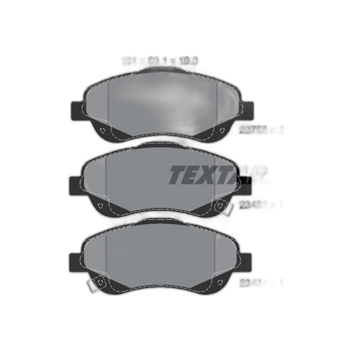 Комплект гальмівних колодок передн , TOYOTA AVENSIS, COROLLA VERSO 1.6-2.4 10.00-03.09