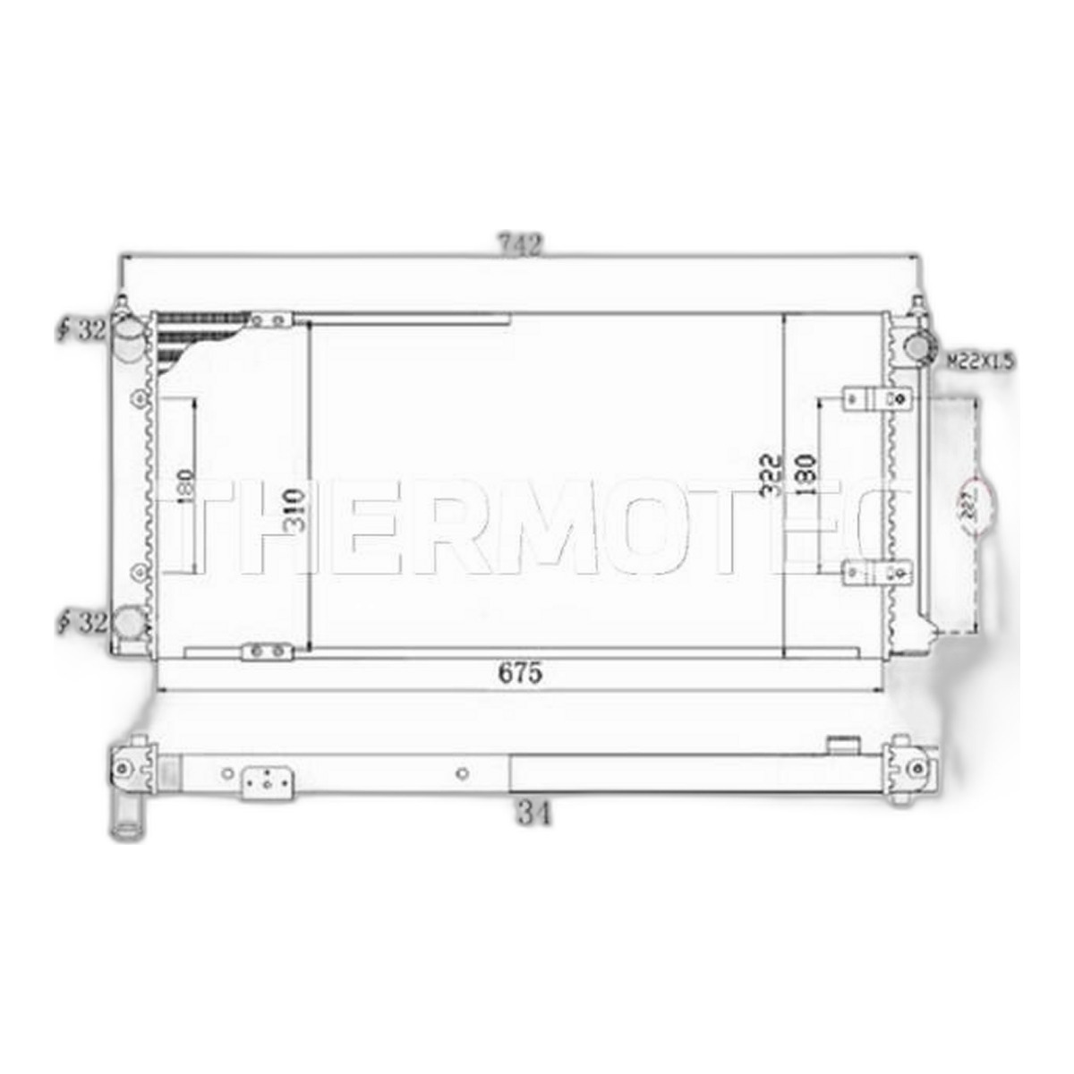 Радіатор двигуна (мкпп) SEAT TOLEDO I 1.6-2.0 05.91-03.99