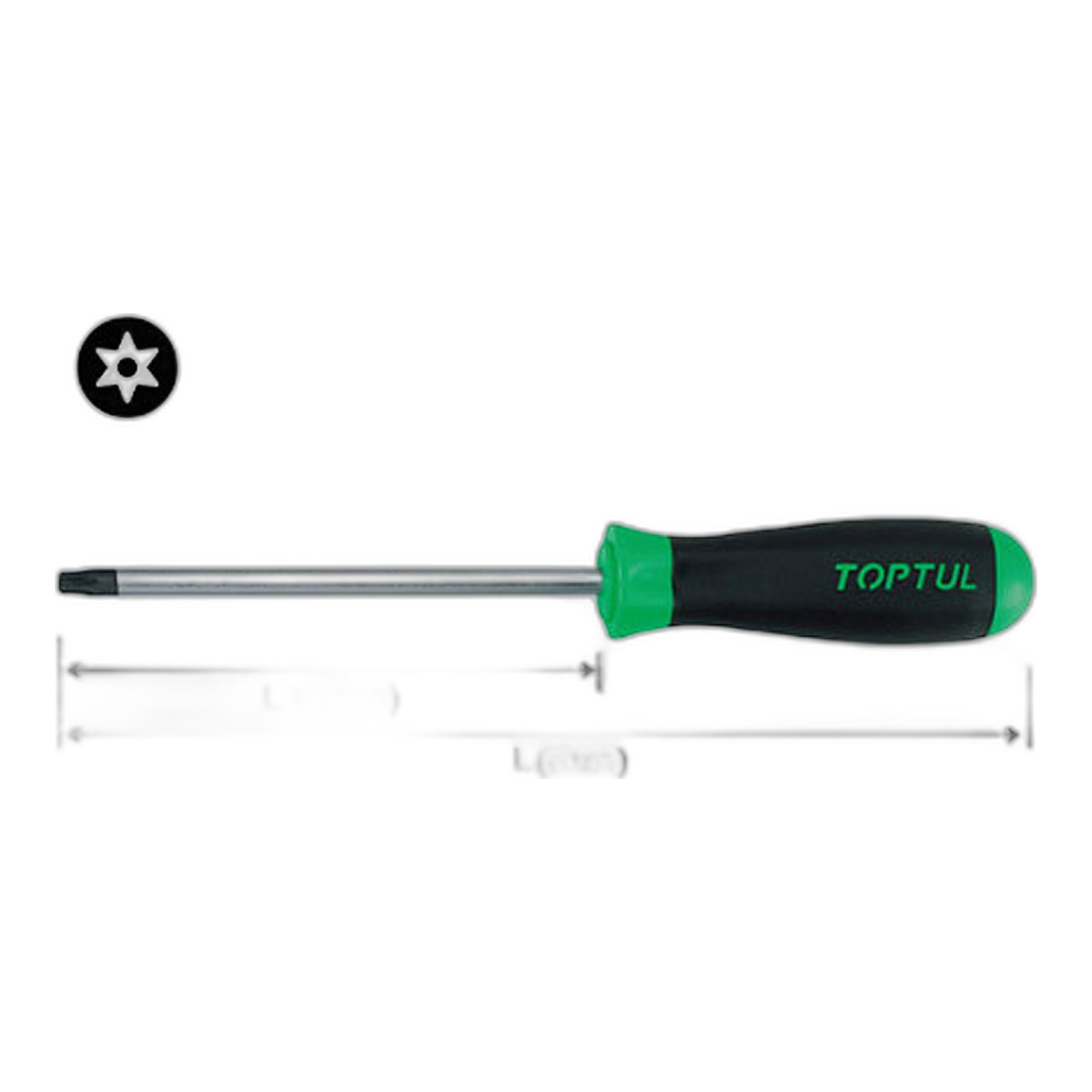 Викрутка (викрутка torx) TORX Tamper, розмір: T25H, довжина: 100 мм, довжина 2: 215 мм