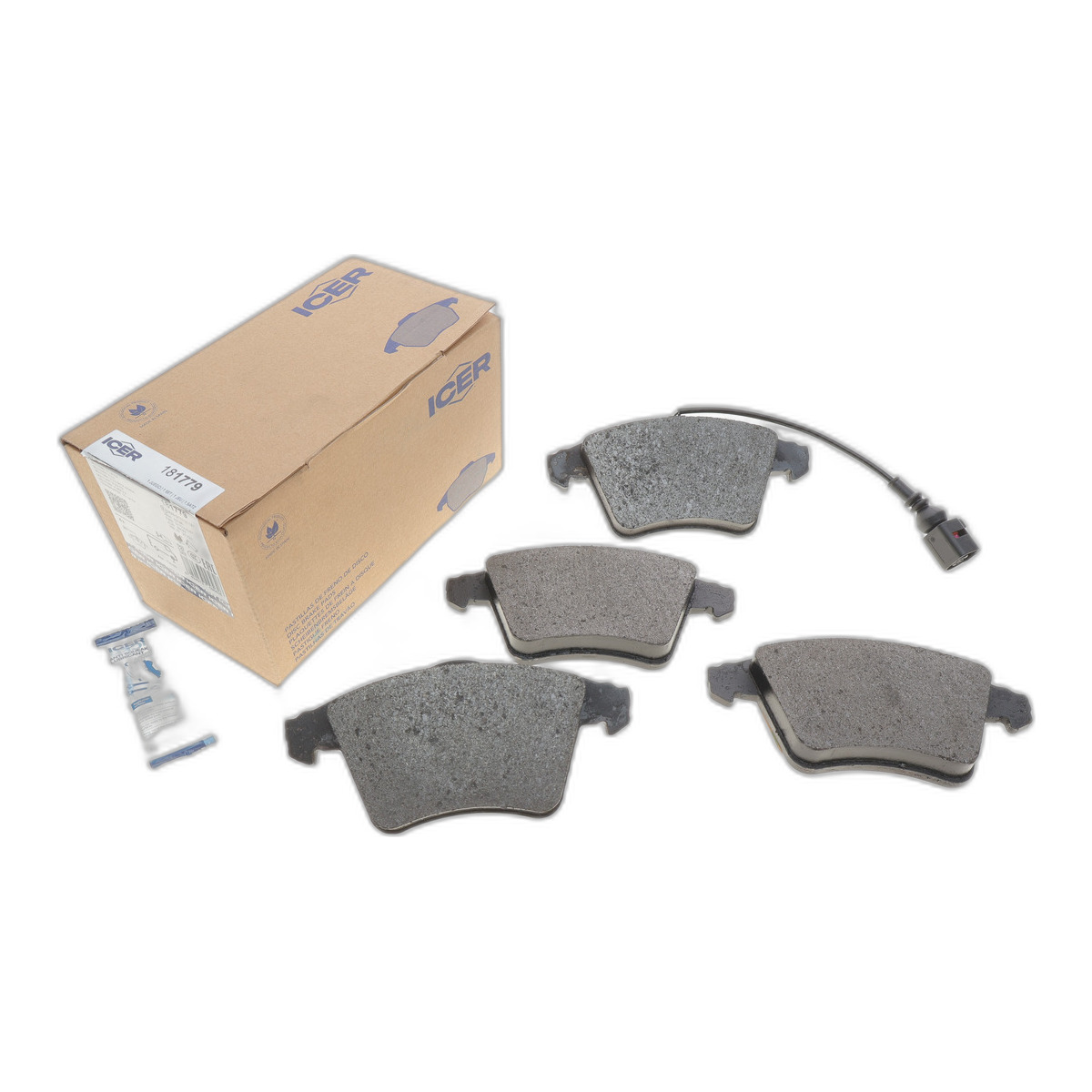 Колодки гальмівні (передні) VW T4 92-03/T5 03-15/T6 15-/Multivan V/VI 03- (+датчик) Icer