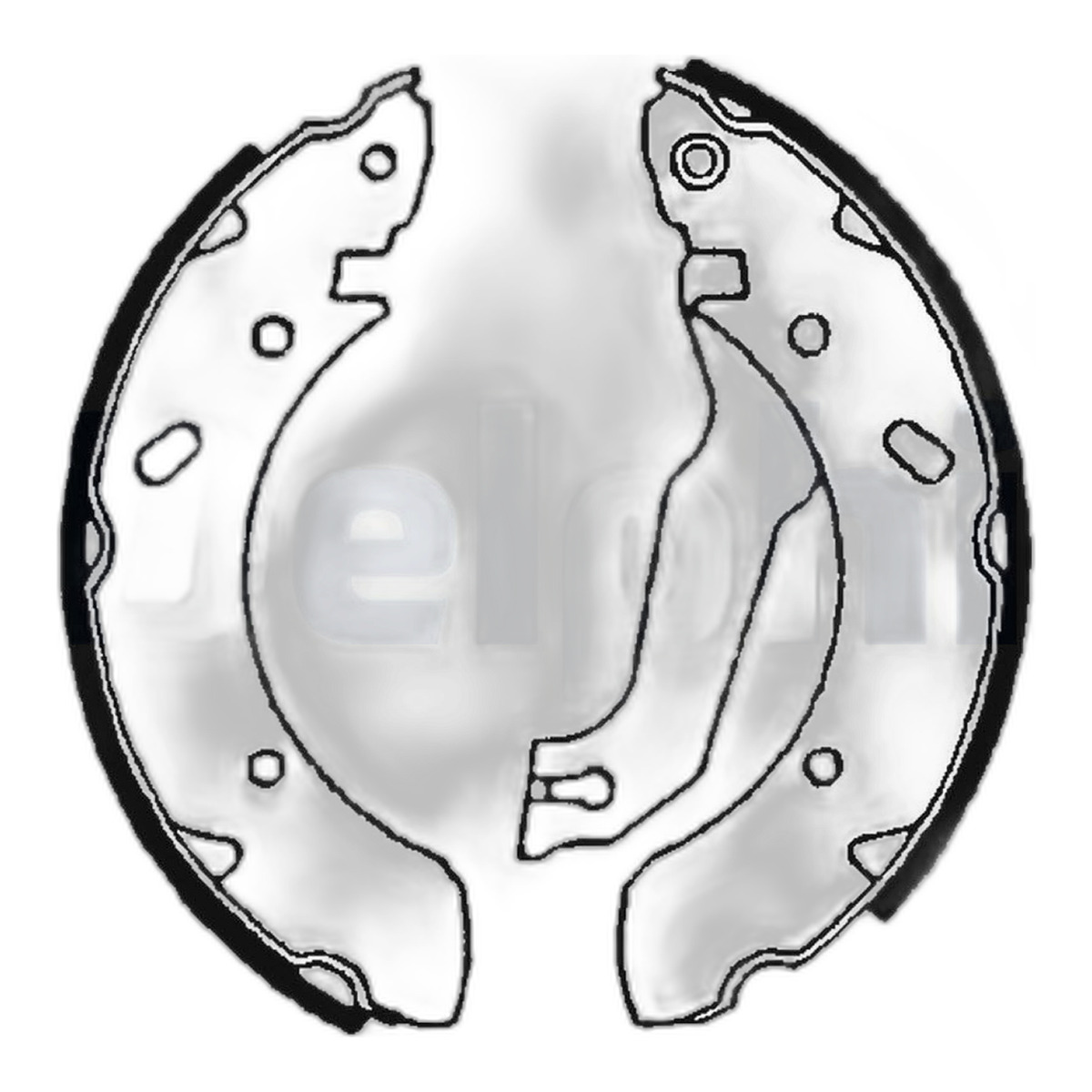 Гальмівна колодка HYUNDAI COUPE I, ELANTRA III, LANTRA I, LANTRA II, MATRIX, MITSUBISHI PAJERO SPORT II 1.5-2.5D 10.90-