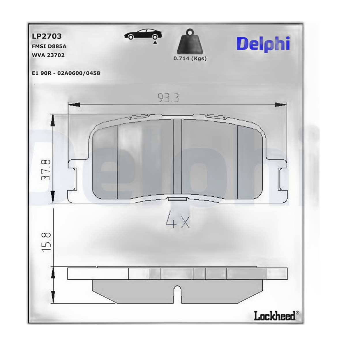 Комплект гальмівних колодок задн , LEXUS ES, TOYOTA CAMRY, HIGHLANDER / KLUGER, WINDOM 2.0-3.3 06.00-