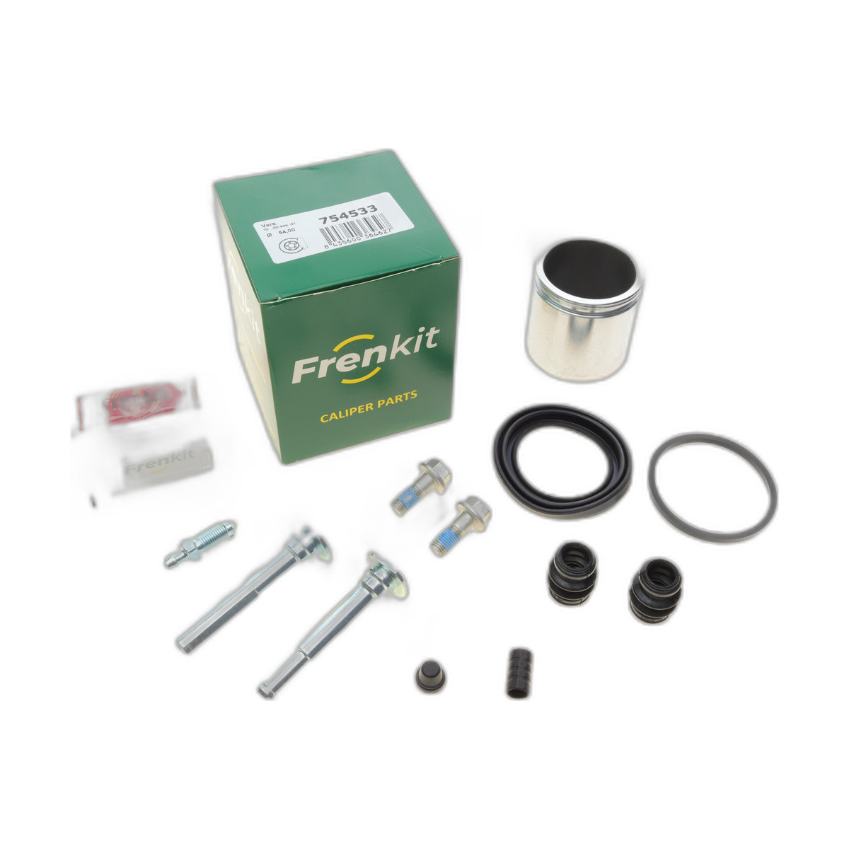 Ремкомплект супорта (переднього) Skoda Fabia 99- (d=54mm)(TRW)(+ поршень/направляюча) SuperKit Frenkit