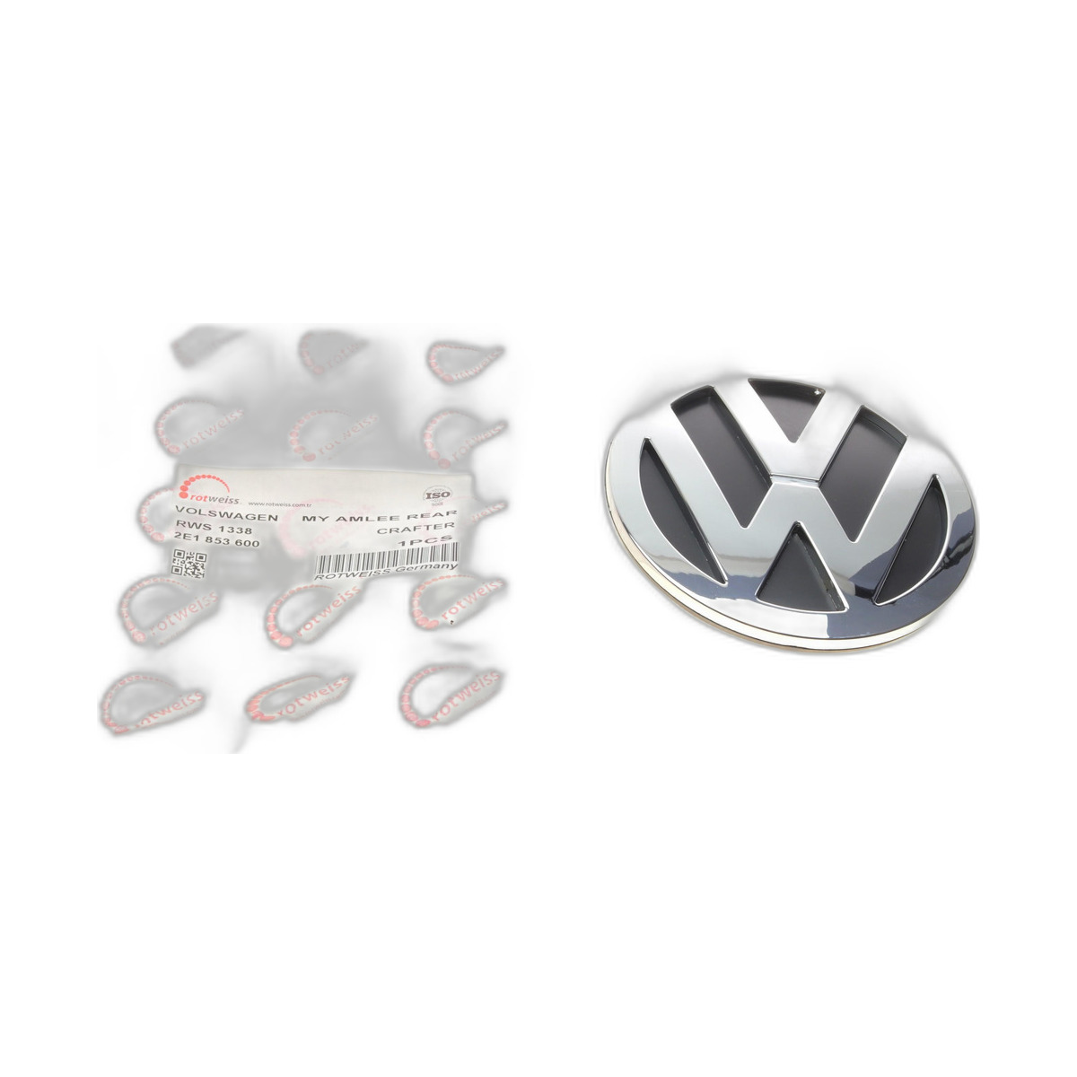Емблема дверей (задніх) "VW" VW Crafter 06- (ROTWEISS) Rotweiss