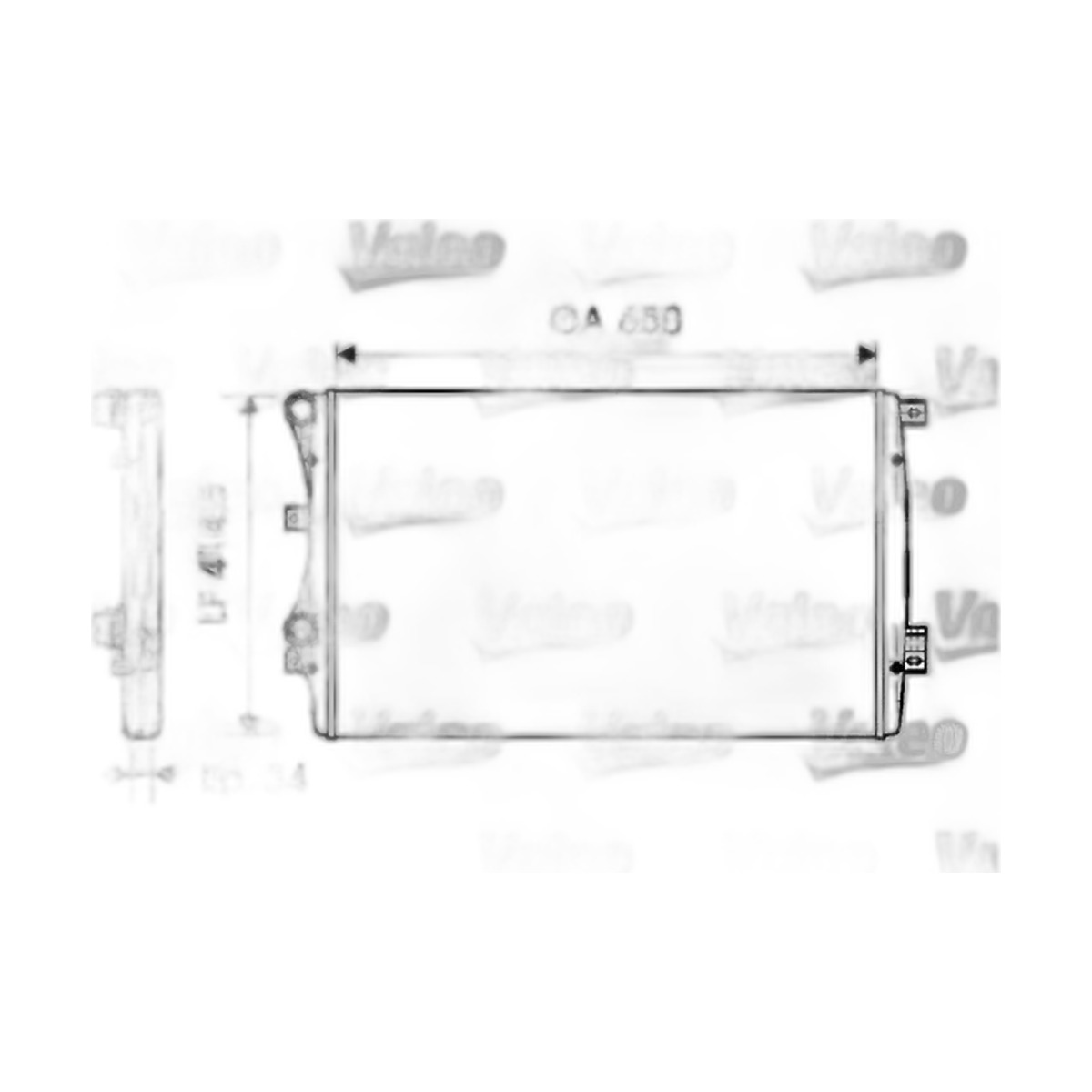 Радіатор двигуна AUDI A3, TT, SEAT ALTEA, ALTEA XL, LEON, TOLEDO III, SKODA OCTAVIA II, RAPID, SUPERB II, YETI, VW BEETLE, CADDY ALLTRACK IV, CADDY III, CADDY IV, CC B7, EOS 1.0-3.6 02.03-09.20
