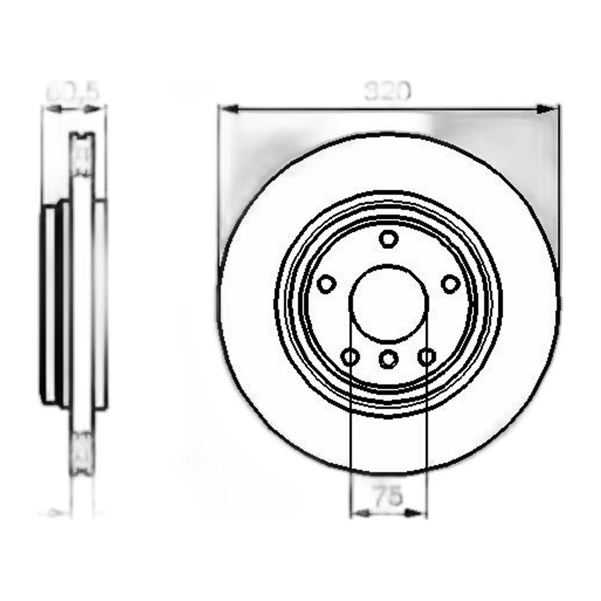 Диск гальмівний задн лів/прав BMW 3 (E46) 2.5/3.0/3.0D 10.99-12.07