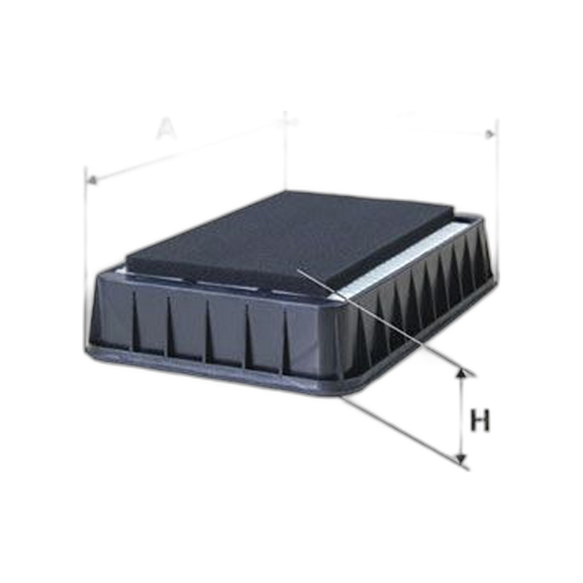 Фільтр повітряний (Фільтр вставка) CITROEN C-CROSSER, C-CROSSER ENTERPRISE, MITSUBISHI ASX, LANCER VIII, OUTLANDER II, PEUGEOT 4007 1.5-3.0 11.06-