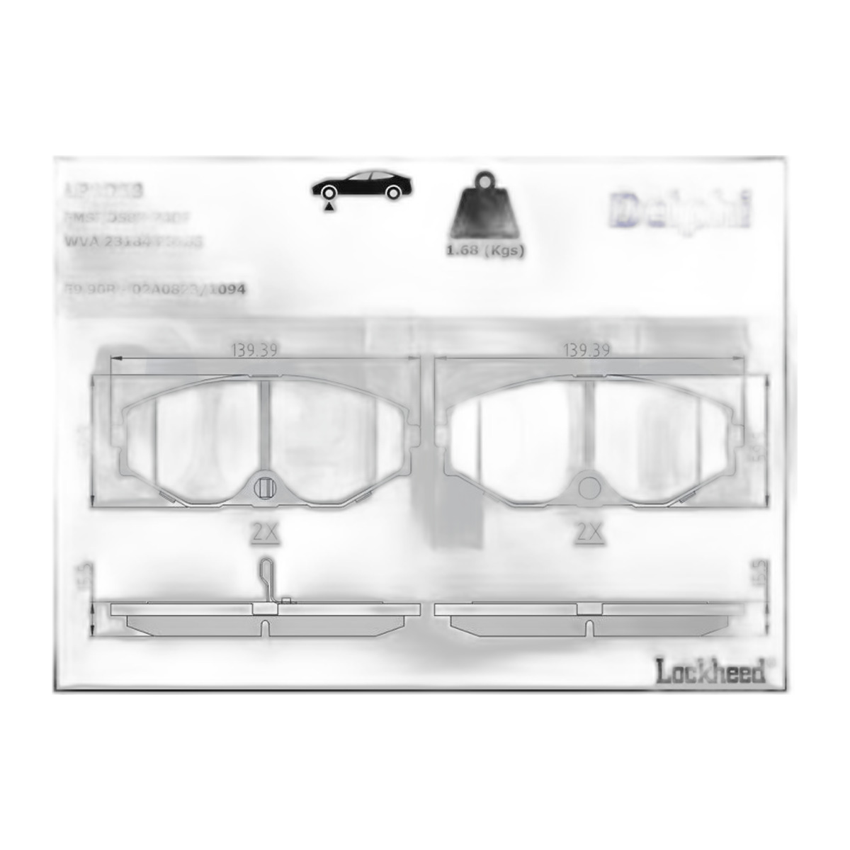 Комплект гальмівних колодок передн , INFINITI J30, Q45 I, NISSAN CEDRIC, CEFIRO III, MAXIMA / MAXIMA QX IV, MAXIMA / MAXIMA QX V, MAXIMA III, PRAIRIE LIBERTY 2.0/3.0/4.5 10.88-11.03
