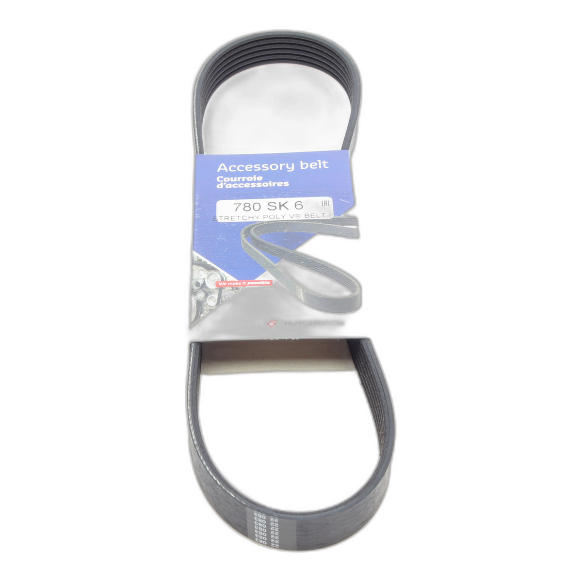 Ремінь генератора Citroen C2/C3 1.4HDi 02-/C4/Peugeot 206 CC/207/307 1.6HDi 03-15 (6PK780) Hutchinson
