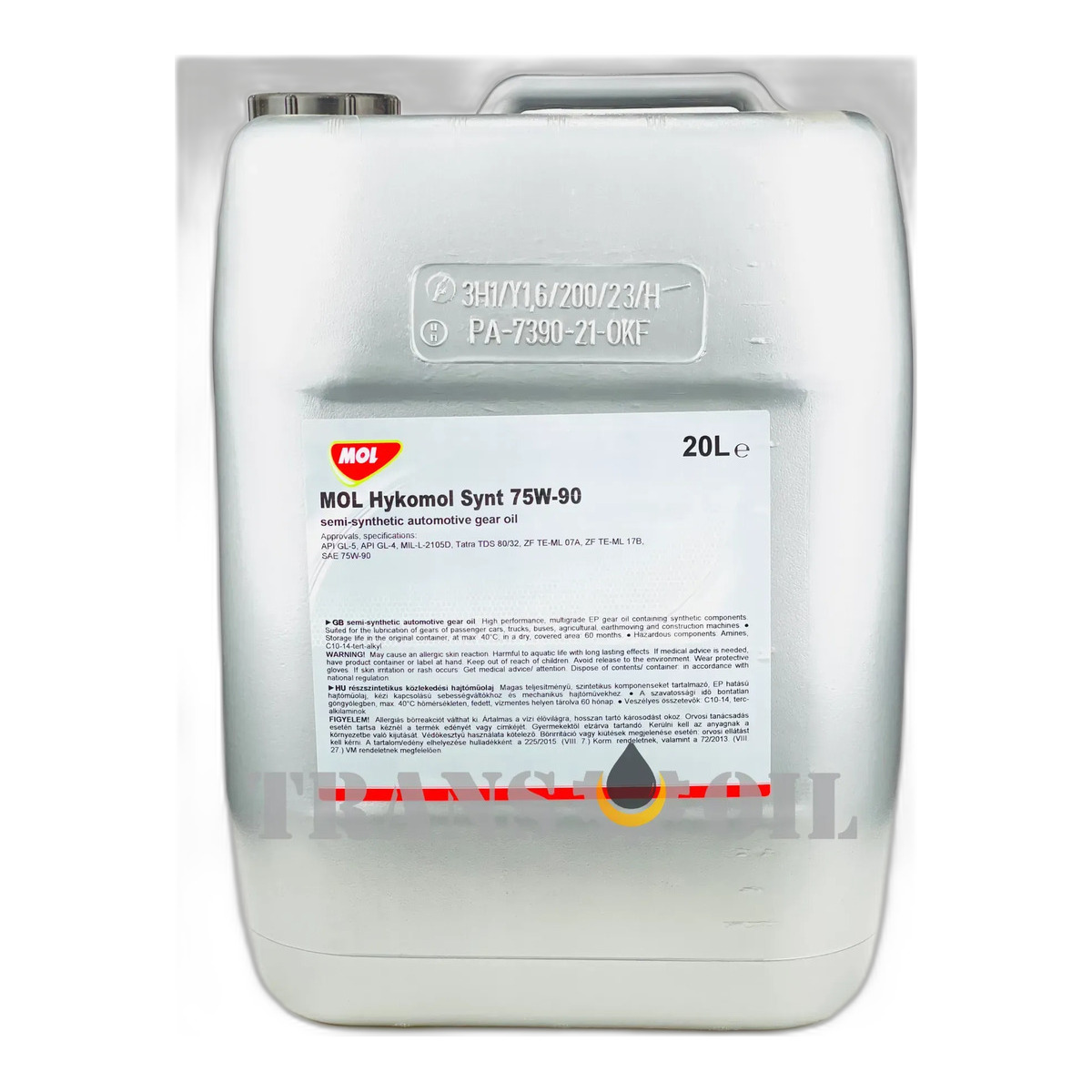 Олива трансмісійна MOL Hykomol Synt 75W-90 20л