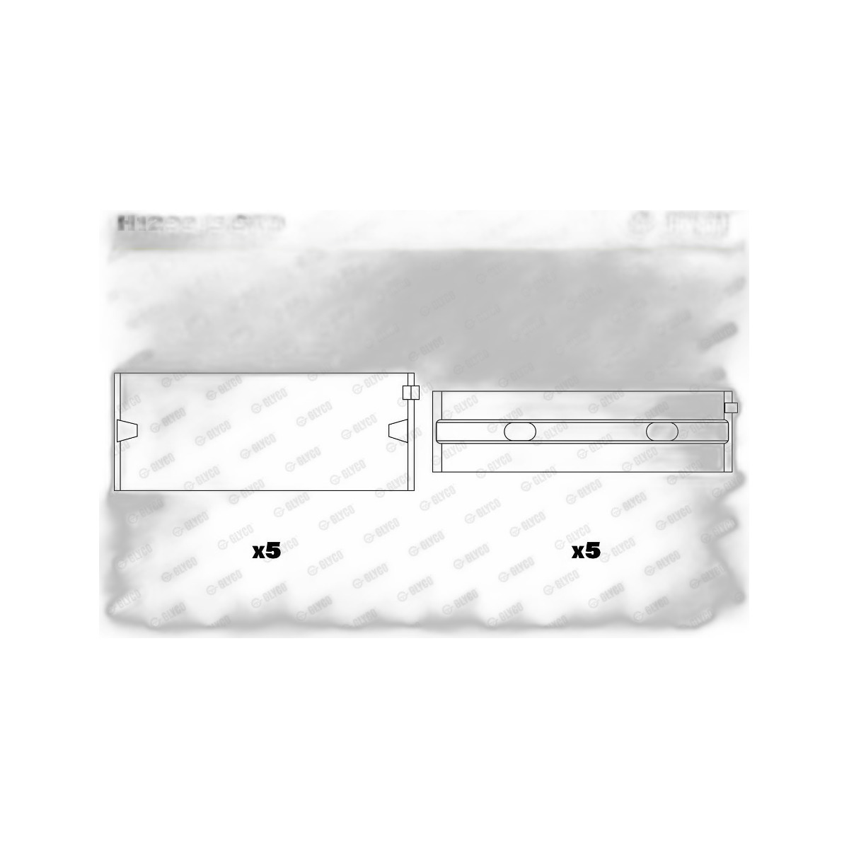 Вкладиші ALFA/FIAT/LANCIA 198A2/198A3/198A6/199B5/350A2/939B1/955A4/940A3/ GLYCO (H1293/5 STD) Glyco