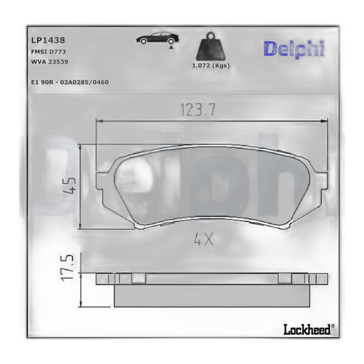 Комплект гальмівних колодок задн , LEXUS LX, TOYOTA LAND CRUISER, LAND CRUISER 100 4.2D/4.7 01.98-03.08