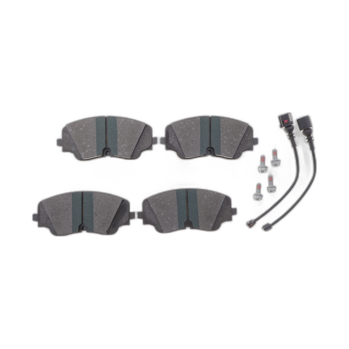 Колодки гальмівні (передні) VW Golf VIII/Tiguan 20- (+датчик/пружинки/болти) Meyle