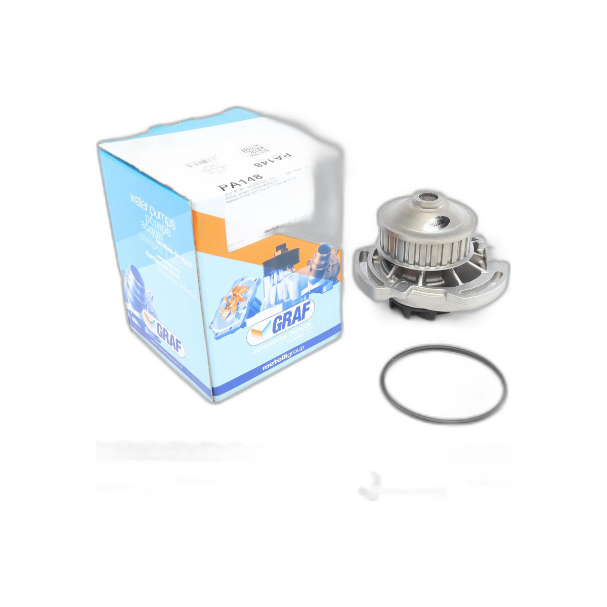 Помпа води Audi 50/80/VW Golf/Jetta/Passat/Polo 0.9-1.3 74-94 (26z) (B/B) (8 лоп) GRAF