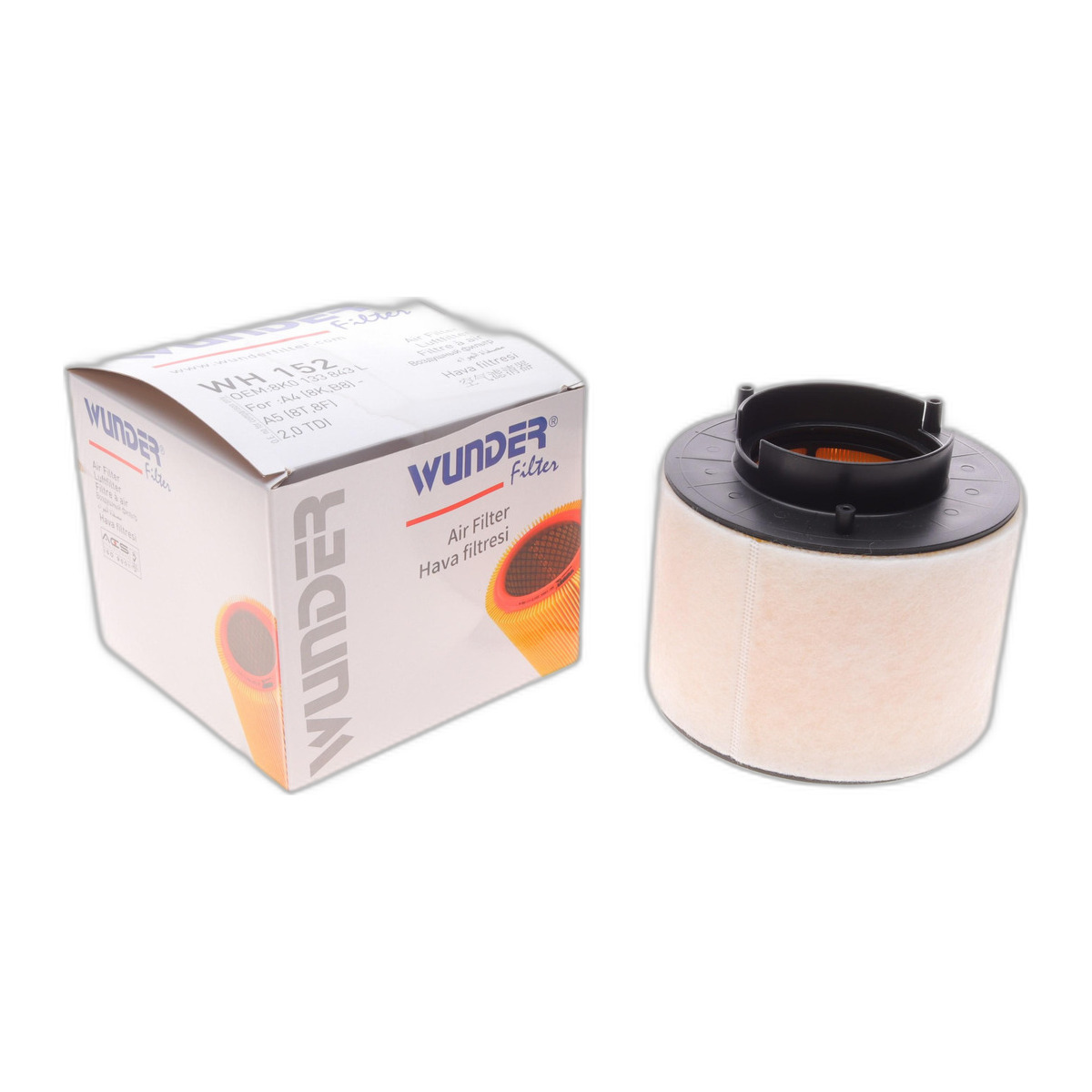 Фільтр повітряний Audi A4/A5/Q5 2.0 TDI 13-17 Wunder Filter