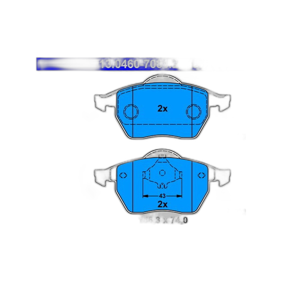 Комплект гальмівних колодок передн , AUDI A3, A4 B5, A6 C4, TT, SEAT IBIZA III, LEON, TOLEDO II, SKODA OCTAVIA I, VW GOLF III, GOLF IV, NEW BEETLE, PASSAT B3/B4, VENTO 1.4-2.9 06.91-12.10