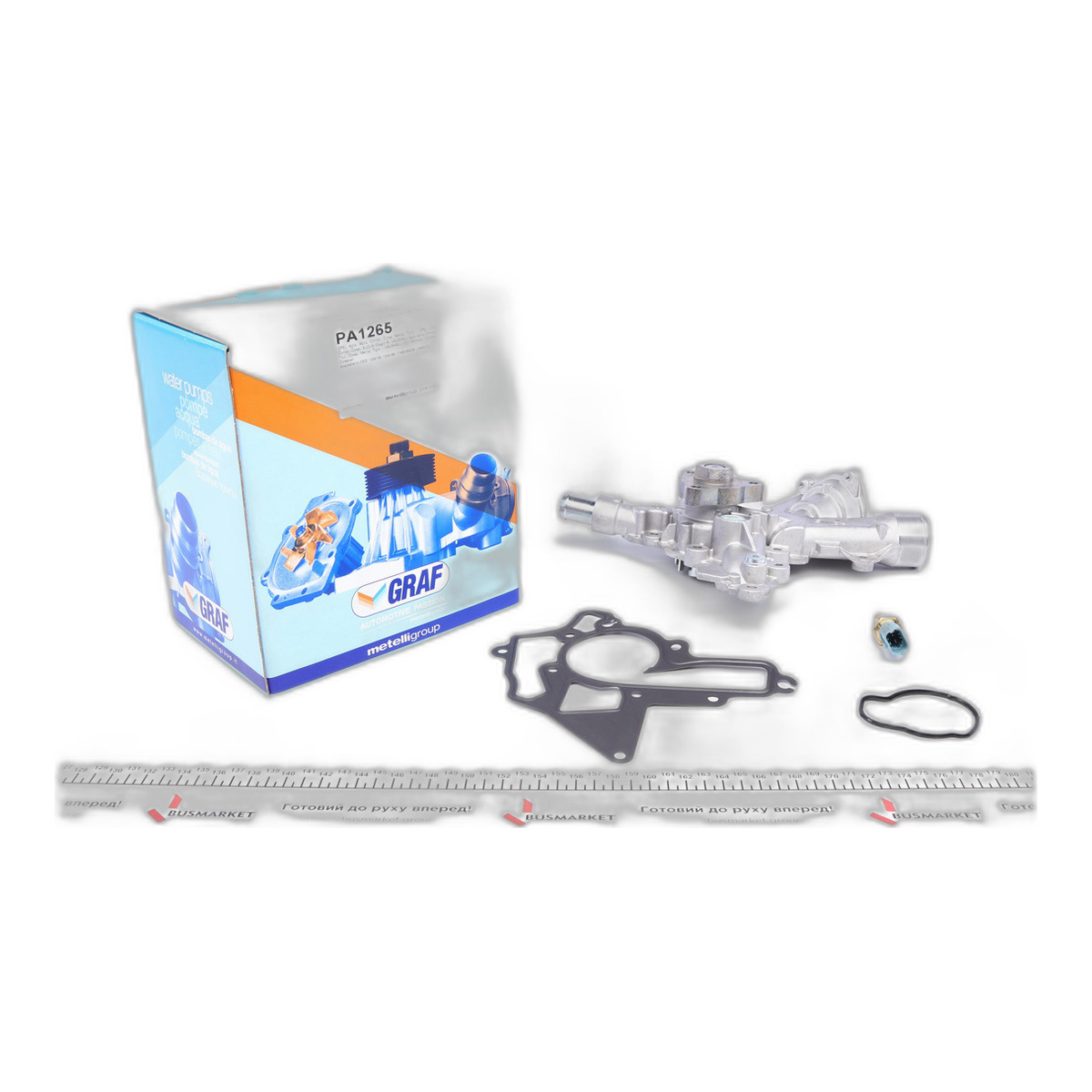 Помпа води Opel Astra G/H/Corsa C/D 1.2 16V/1.4 00-14/Combo 1.4 16V 05- (B/B) (8лоп) (з датчиком t) GRAF