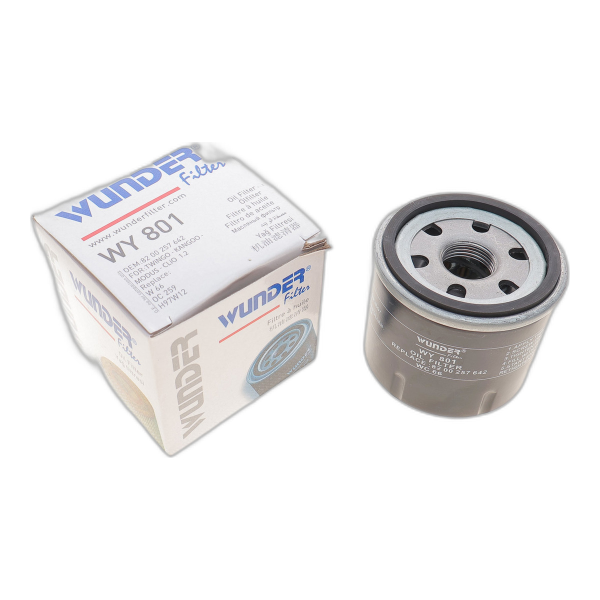 Фільтр масляний Renault Kangoo 1.2 97-09 (бензин) Wunder Filter