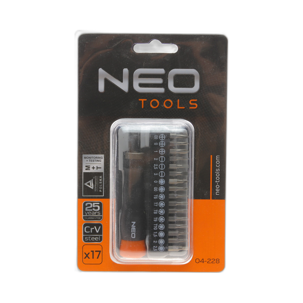 Набір біт комбінований 16 од. NEO Tools