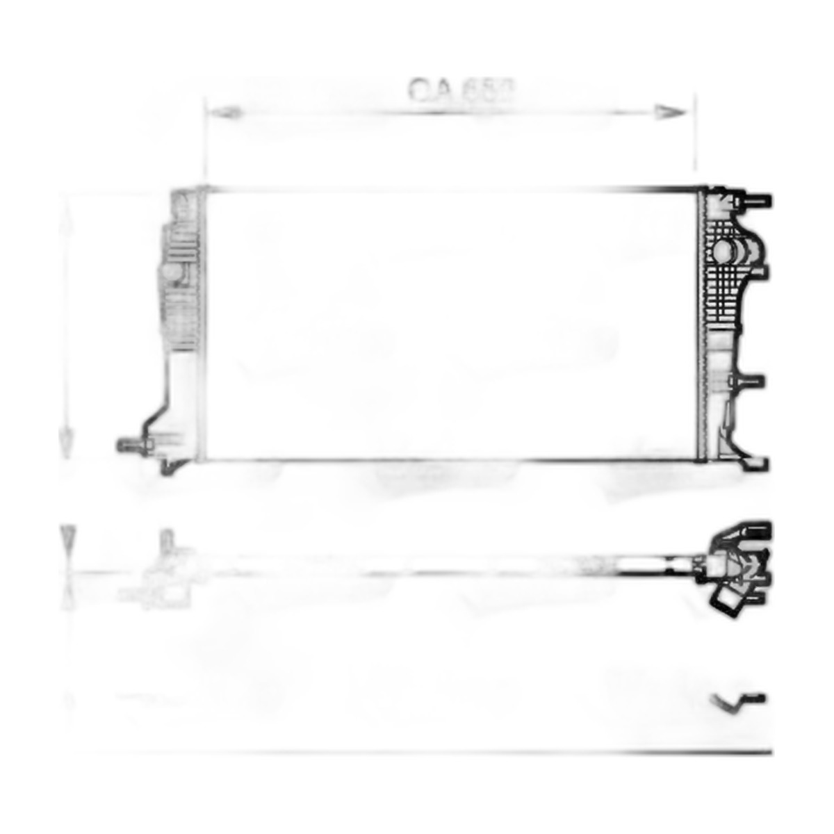 Радіатор двигуна RENAULT FLUENCE, GRAND SCENIC III, MEGANE, MEGANE III, SCENIC III 1.6ALK-2.0D 11.08-