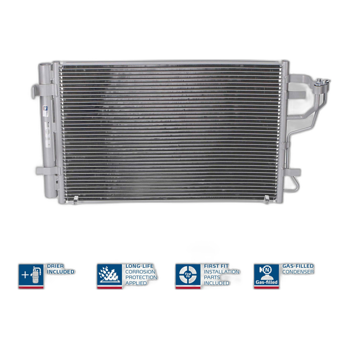Конденсер кондиціонера HYUNDAI I30 GAS 1.4, 1.6, 2.0 MAN & AUT (07-) NISSENS (940006) Nissens