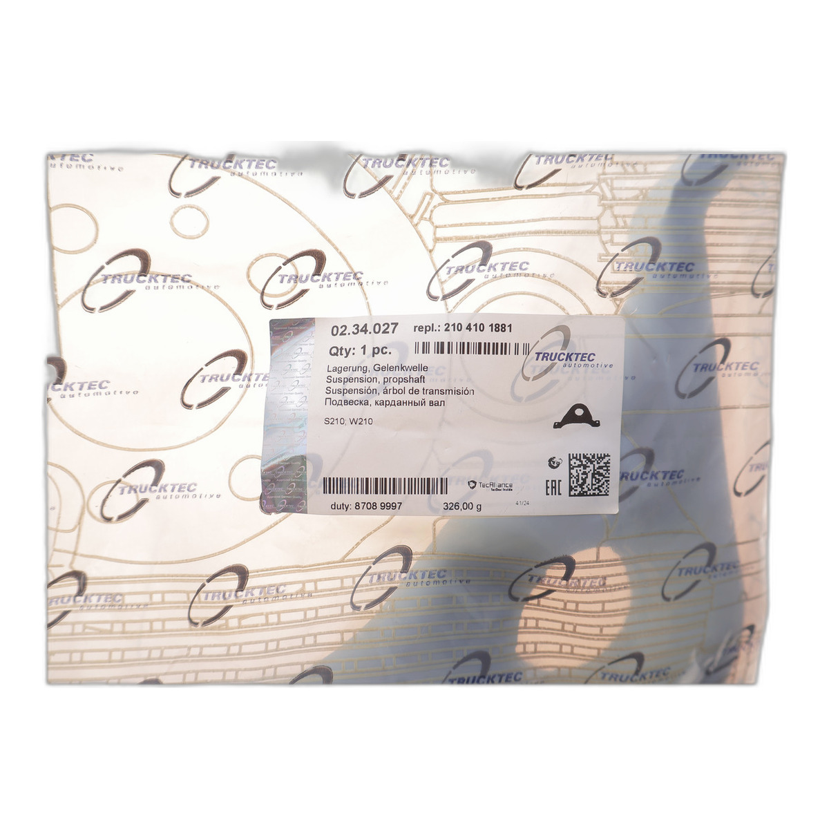 Підшипник підвісний MB E-class (W210) 95-03 (d=25mm) (без підшипника) TRUCKTEC Automotive