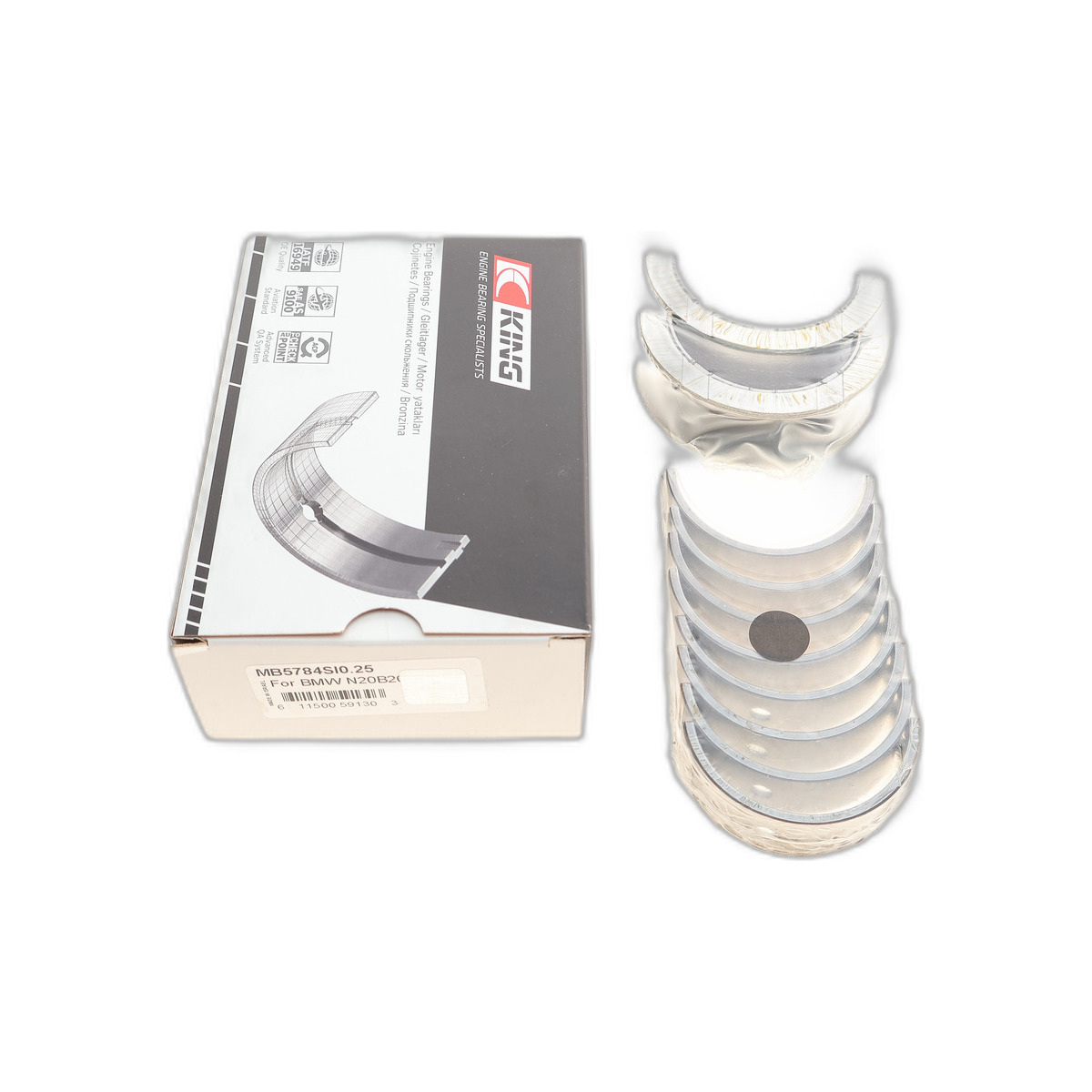 Вкладыши коренные BMW 1/2/3/4/5/X1/X3/X4/X5 (N20/N26) 2.0i 15- (+0.25)
