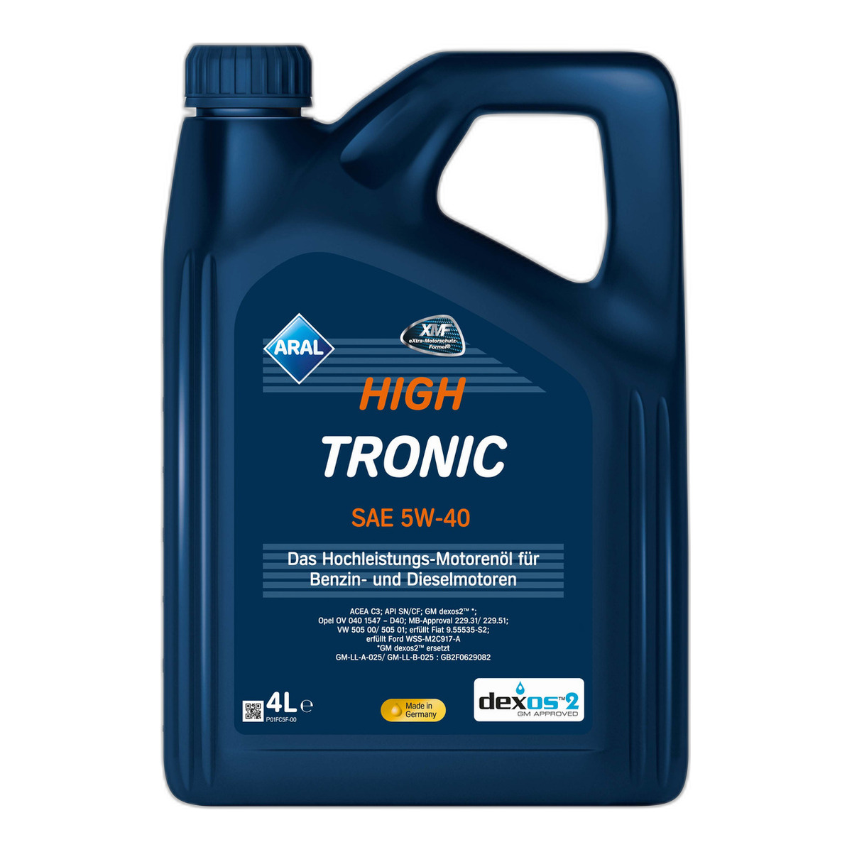 Олива моторна HighTronic 5W-40 4л HIGHTRONIC 5W-40 4X4L ARAL (5W40 HI TR 4L) Aral