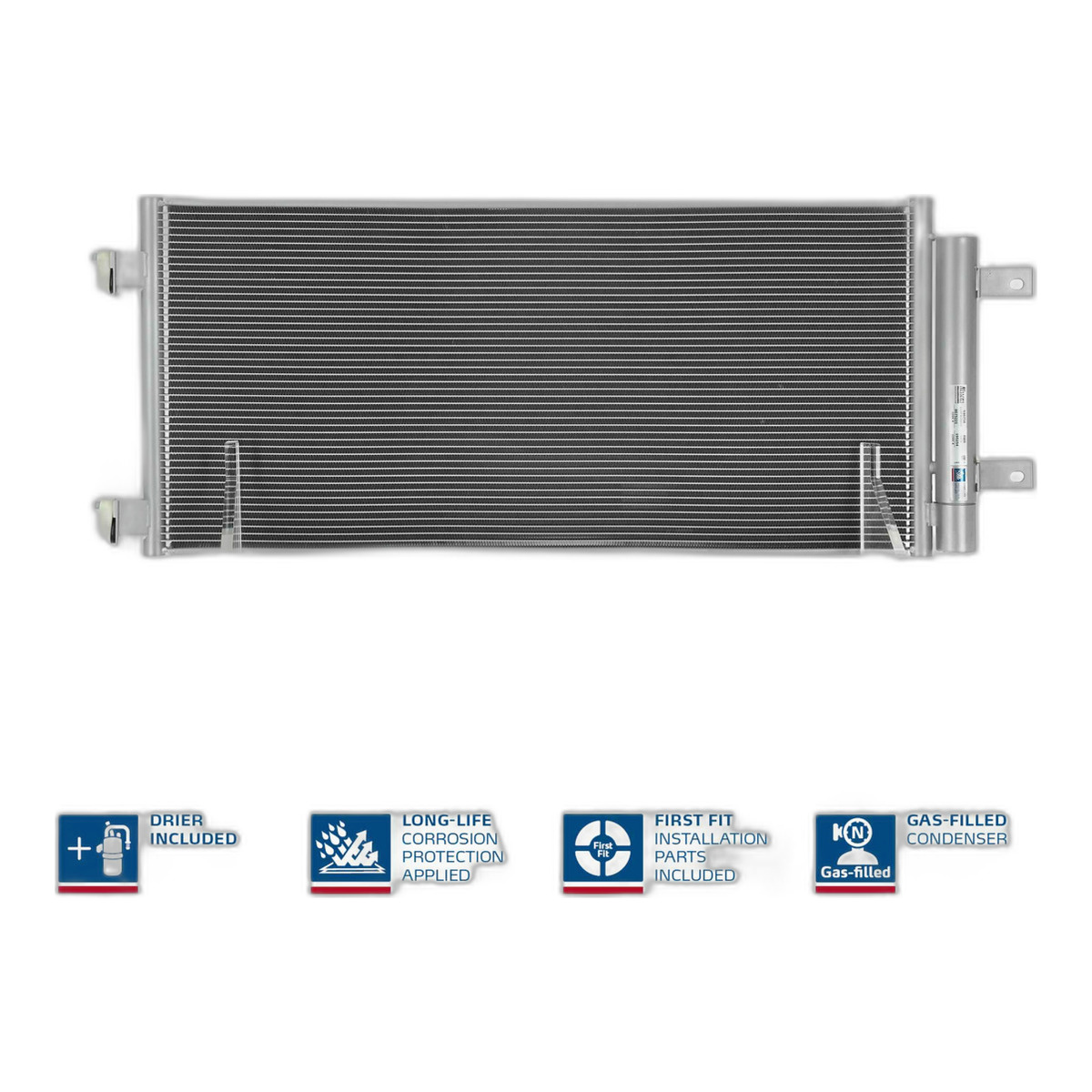 Конденсер кондиціонера OPEL ASTRA K (15-) 1.0 T SIDI|OPEL ASTRA K (15-) 1.4 T SIDI|OPEL NISSENS (940734) Nissens