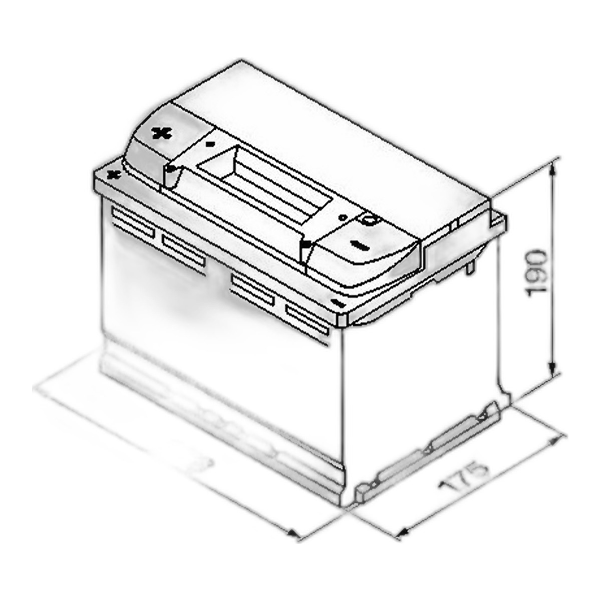 Аккумуляторная батарея 74Ah/680A (278x175x190/+L/B13)