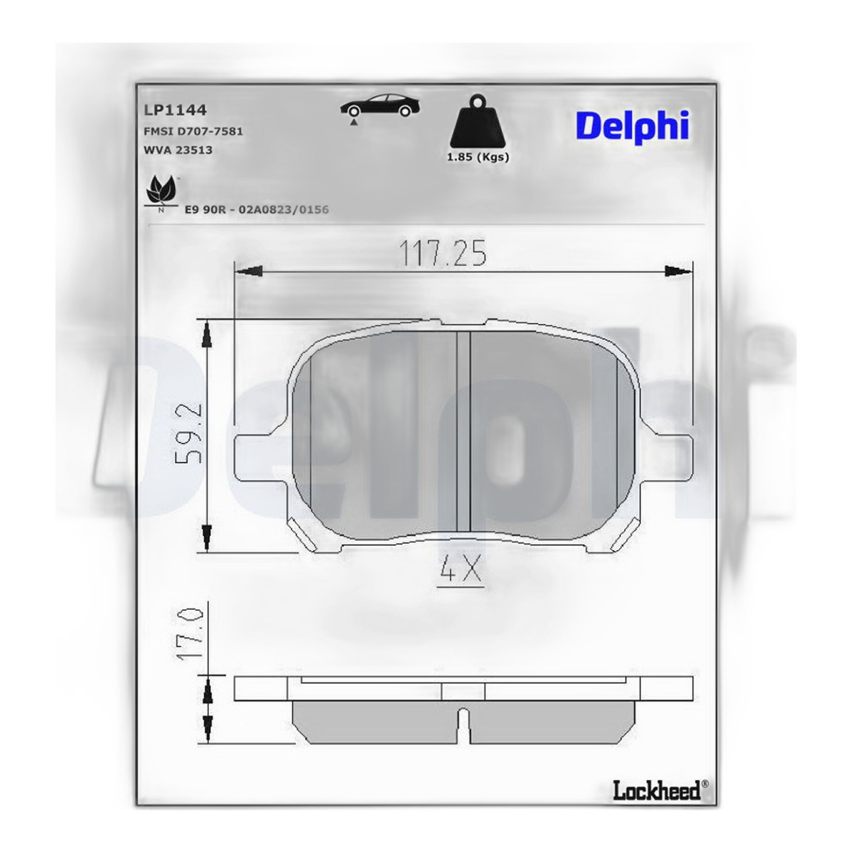 Комплект гальмівних колодок передн , LEXUS ES, RX, TOYOTA CAMRY, GAIA, HARRIER, NADIA, PREVIA II, SOLARA, WINDOM 2.0-3.0 08.96-01.06