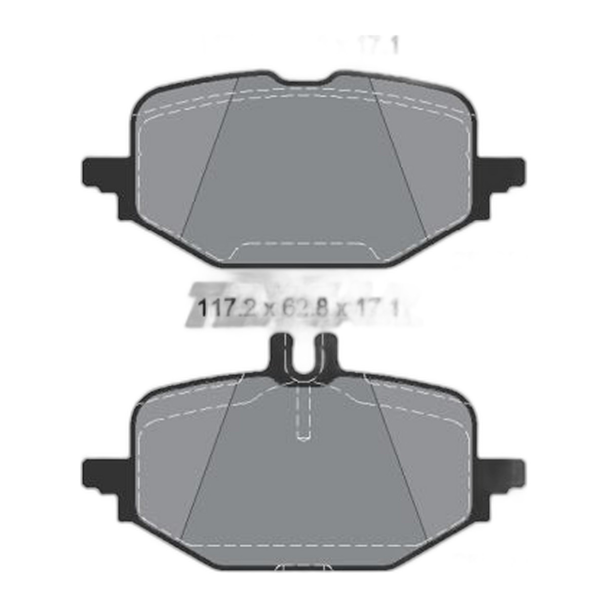 Комплект гальмівних колодок задн , MERCEDES C (W206), C ALL-TERRAIN (S206), C T-MODEL (S206), CLE (A236), CLE (C236), E (W214), E ALL-TERRAIN (S214), E T-MODEL (S214) 1.5H-3.0H 03.21-