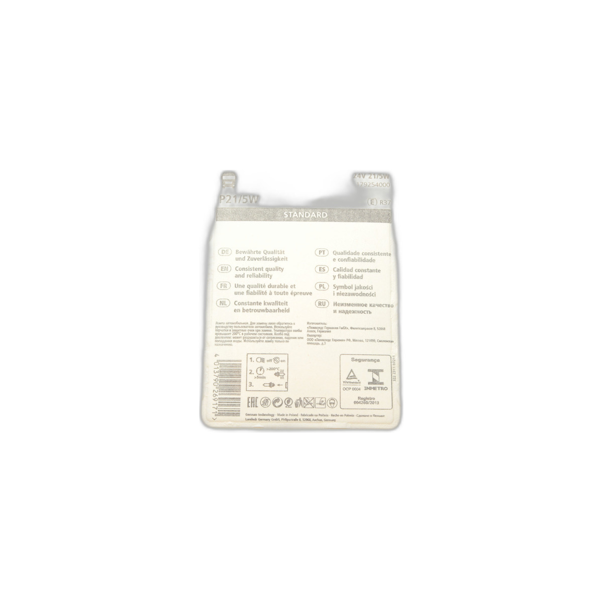 Автолампа P21/5W 24V 21/5W BAY15d Standard (блістер/к-кт 2шт) Narva