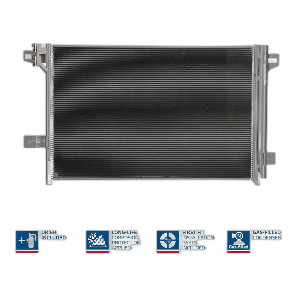 Конденсер кондиціонера VOLKSWAGEN TRANSPORTER T6 (SF, SG) (15-) 2.0 TFSI|VOLKSWAGEN TRAN NISSENS (940732) Nissens