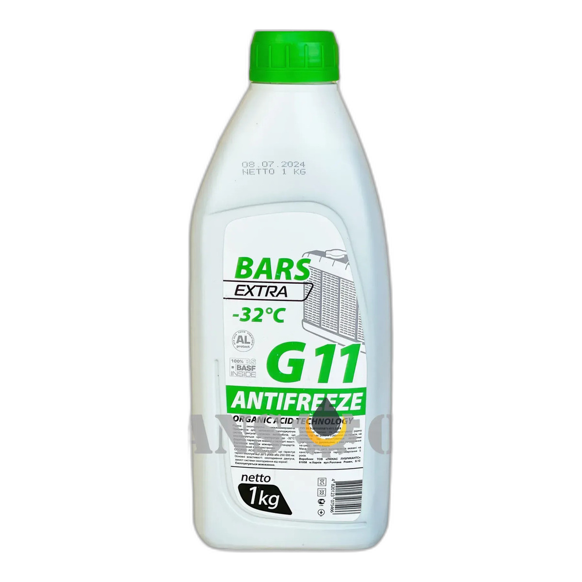 BARS EXTRA Антифриз -32С G11 зелений 1кг