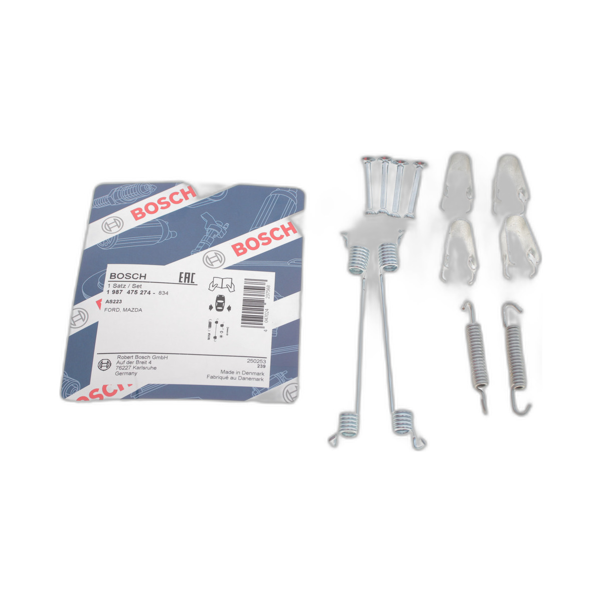 Комплект пружинок колодок ручника Ford Fiesta 95-08/Mazda 2 03-07