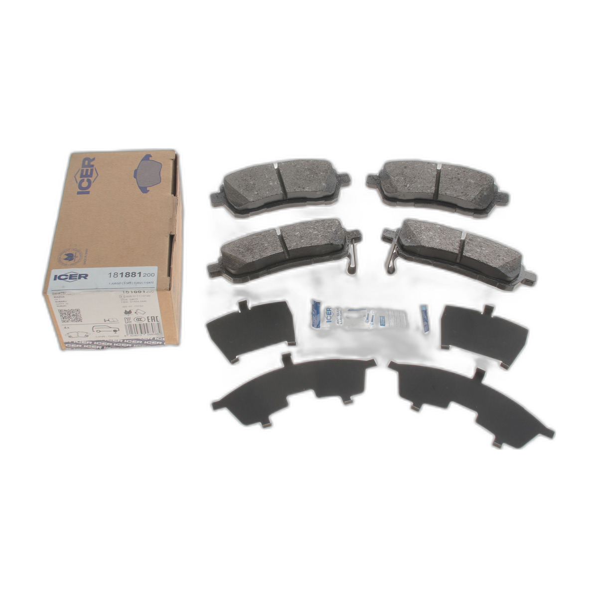 Колодки тормозные (передние) Mazda 2 III 07-15/Subaru Justy 07-/Suzuki Swift 10-