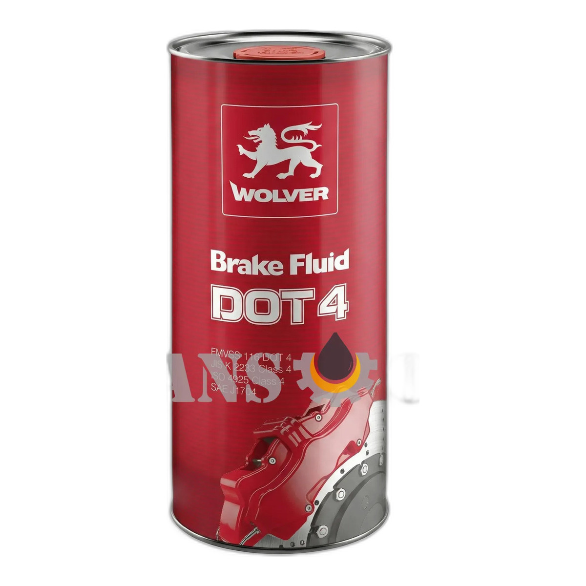 Гальмівна рідина WOLVER DOT-4 (жерсть) 500мл