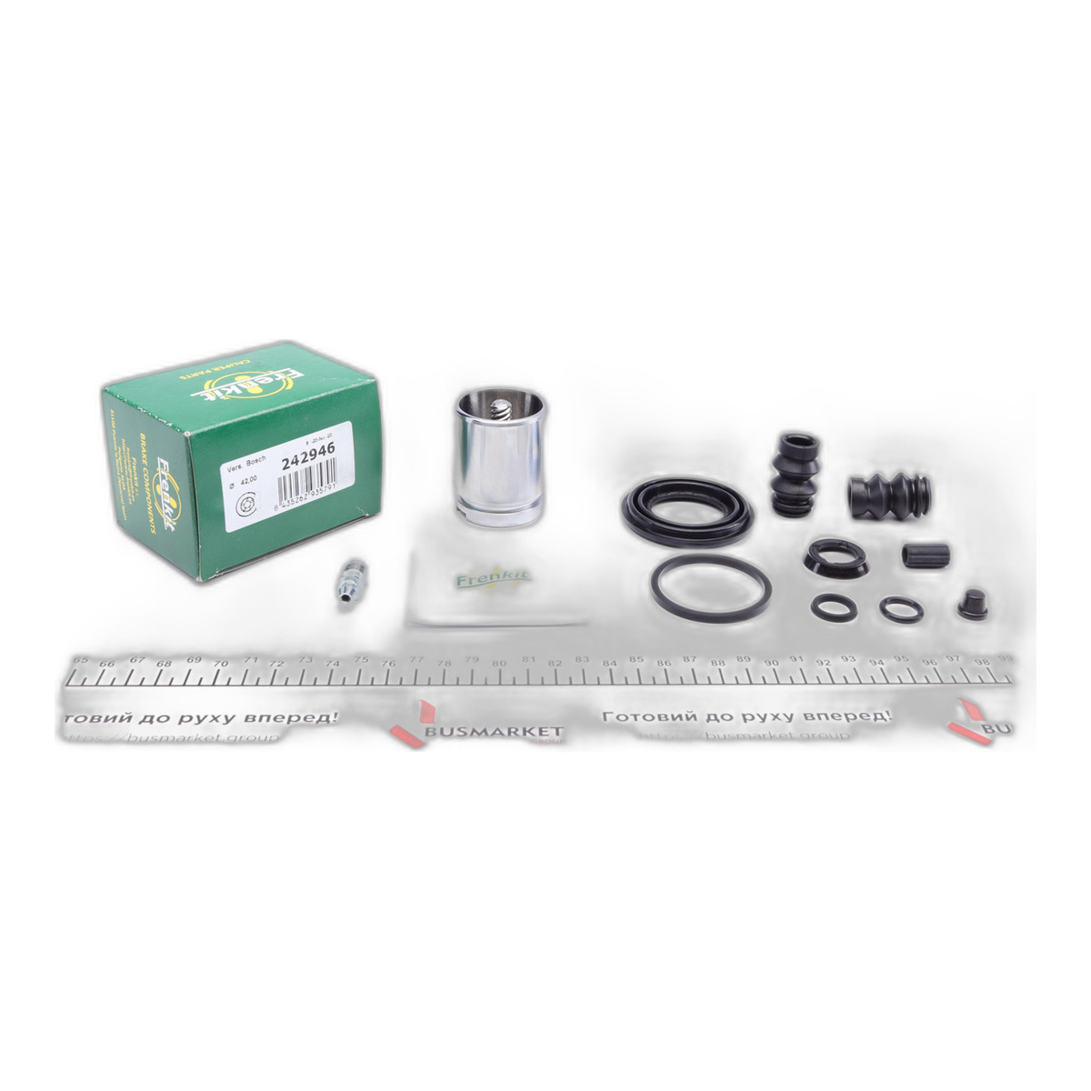 Ремкомплект супорта (заднього) (R) Renault Master 98- (d=42mm) (+поршень з механізмом) (Bosch) Frenkit