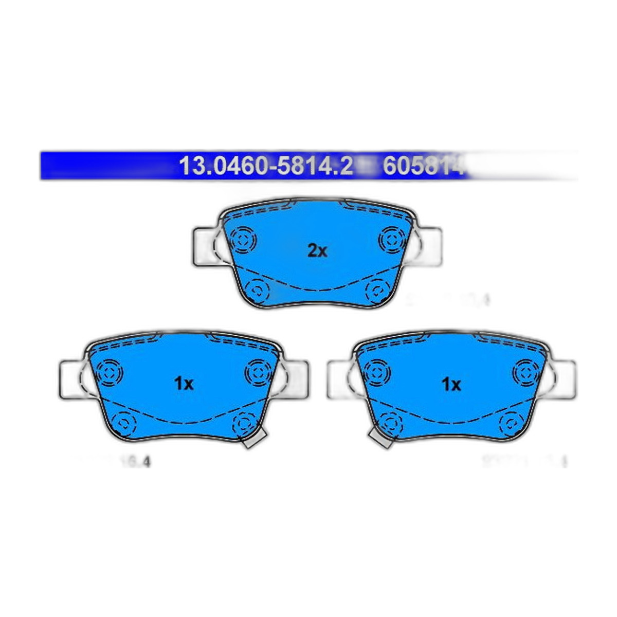 Комплект гальмівних колодок задн , TOYOTA ALPHARD / VELLFIRE, AVENSIS, COROLLA VERSO, PREVIA, PREVIA III 1.6-3.5 01.03-